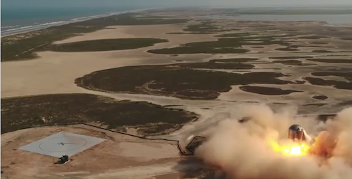 SpaceX's Starhopper Flight Test, 1:00 min. Video